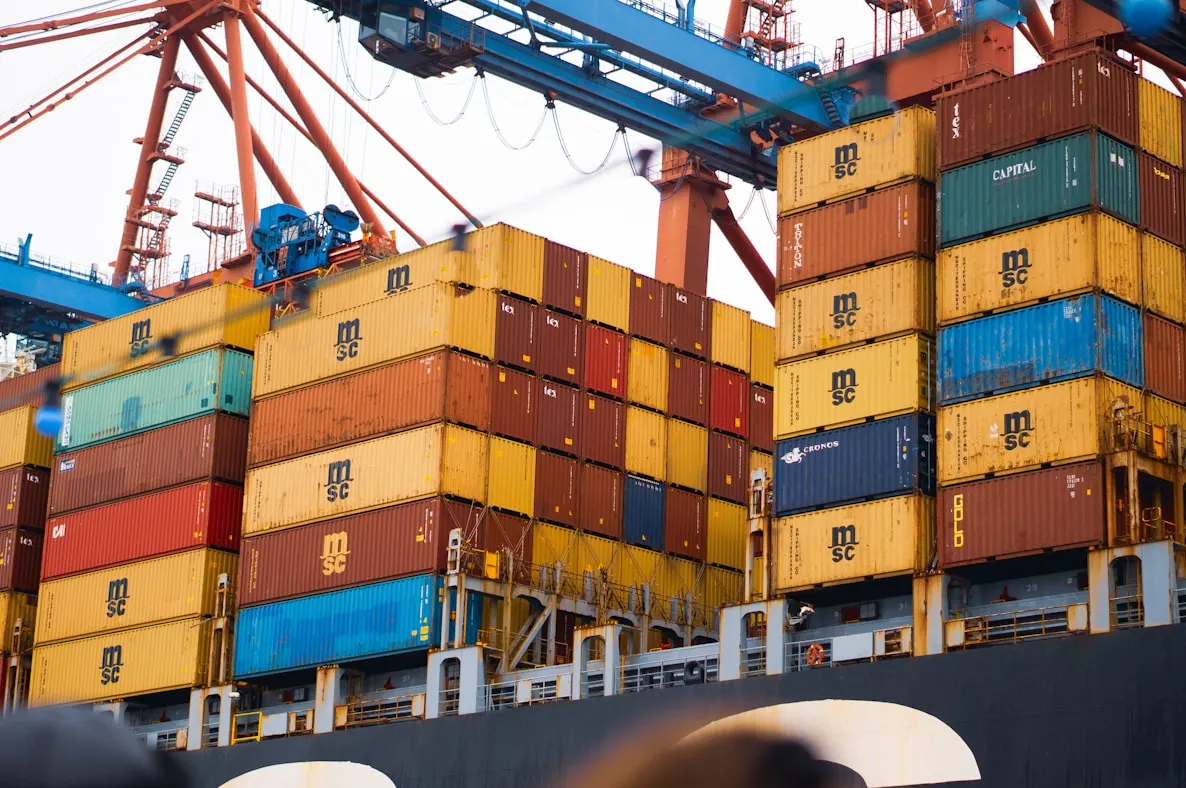 International parcels being loaded for global delivery