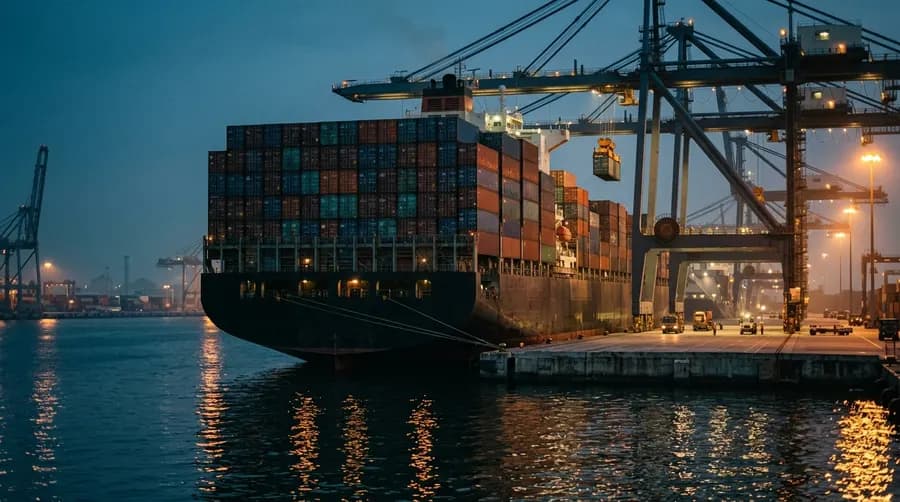 Deferred service: container ship and consolidated freight