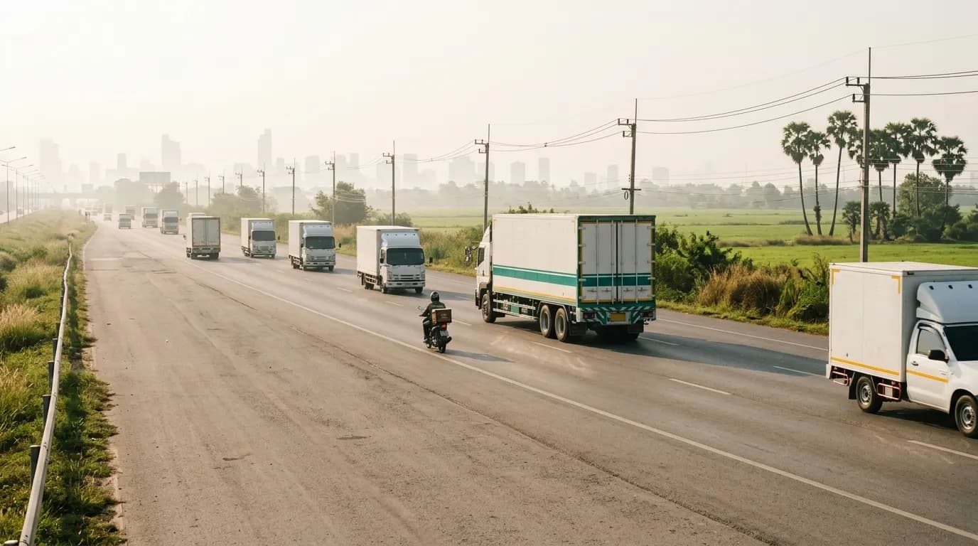 Sivadon trucks on the road